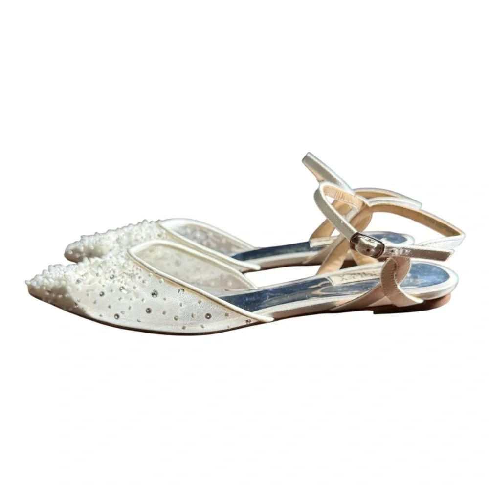 Badgley Mischka Carissa Pointed Toe Flat Size 9 - Picture 11 of 15